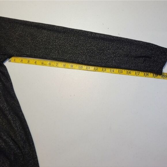 Etcetera Silk Cotton Cashmere Black and Speckled Metallic Cowl Neck Sweater - Picture 11 of 11